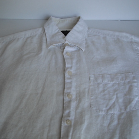 Scoott Barber in Men 100%Linen Long Sleeve Shirt - Picture 2 of 8
